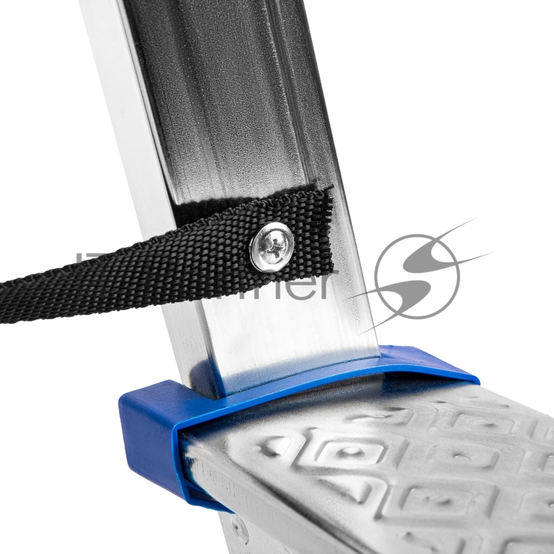 Стремянка двухсторонняя 4 ст., сталь профиль, стальные ступени, Россия// Сибртех