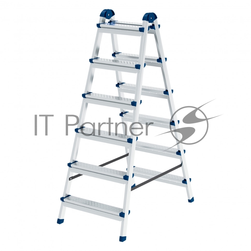 Стремянка двухсторонняя 6 ст., сталь профиль, стальные ступени, Россия// Сибртех