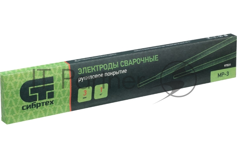 Электроды MP-3, диам. 3 мм, 1 кг., рутиловое покрытие// Сибртех