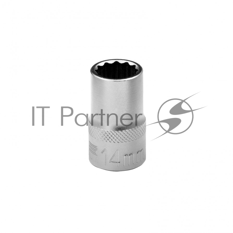 Головка торцевая, 14 мм, 12-гранная, CrV, под квадрат 1/2, хромированная// Stels