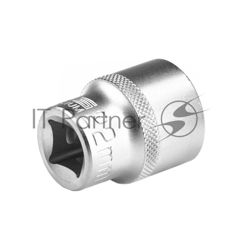 Головка торцевая, 22 мм, 12-гранная, CrV, под квадрат 1/2, хромированная// Stels