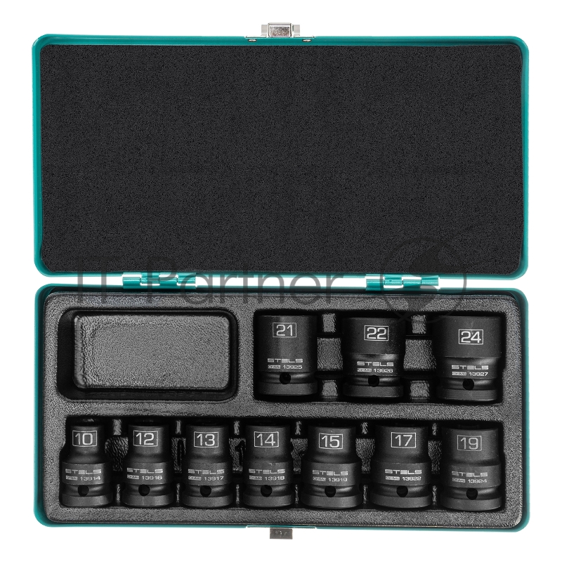 Набор шестигранных ударных торцевых головок 1/2 10-24 мм 10шт// Stels