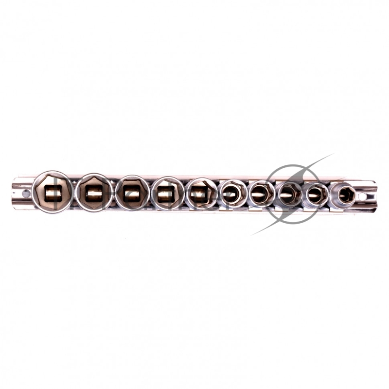 Набор торцевых головок 3/8, 6-ти гр., CrV, 10шт., 8-19мм// Stels