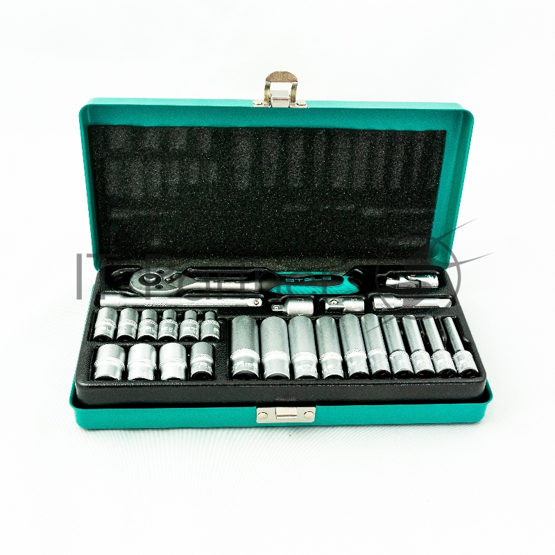 Набор торцевых головок с трещоткой, 1/2 и 1/4, 68 предм.// Stels