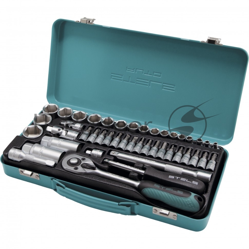 Набор торцевых головок с трещоткой, 1/4и 3/8, 44 предм.// Stels