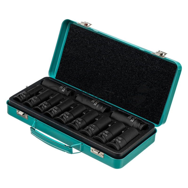 Набор ударных глубоких шестигранных торцевых головок 1/2 10-24 мм в кейсе 12шт.// Stels