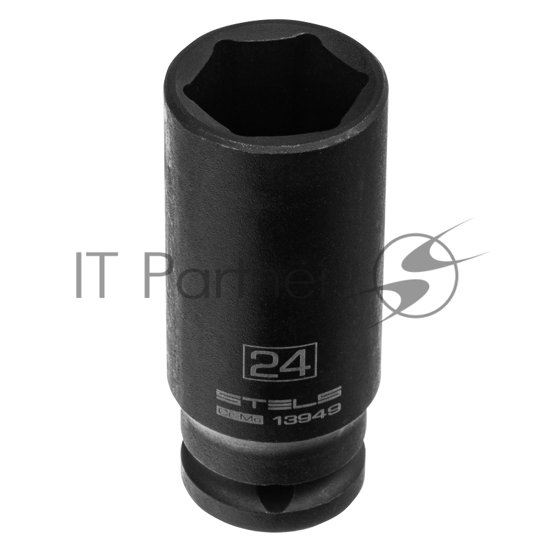 Набор ударных глубоких шестигранных торцевых головок 1/2 10-24 мм в кейсе 12шт.// Stels