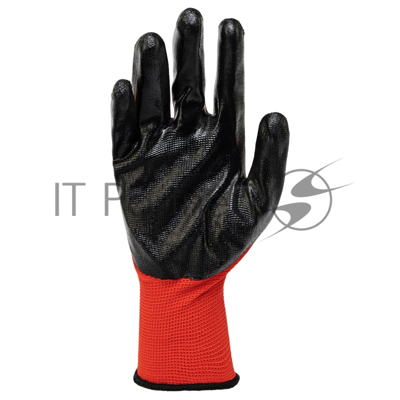 Перчатки полиэфирные с чёрным нитрильным покрытием, размер 9, 13 класс вязки// Stels