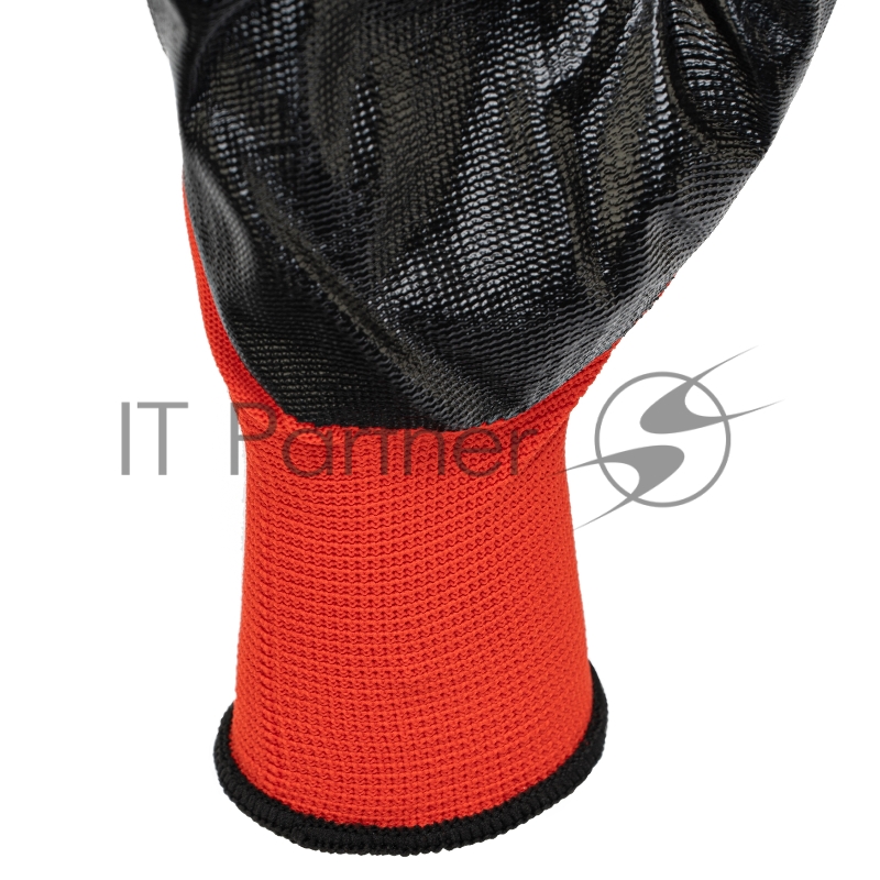 Перчатки полиэфирные с чёрным нитрильным покрытием, размер 9, 13 класс вязки// Stels