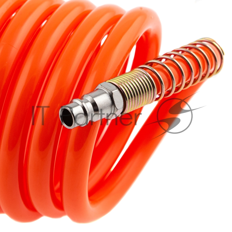 Шланг спиральный воздушный 8х12 мм, 18 бар, с быстросъемными соединениями, 10 м// Stels