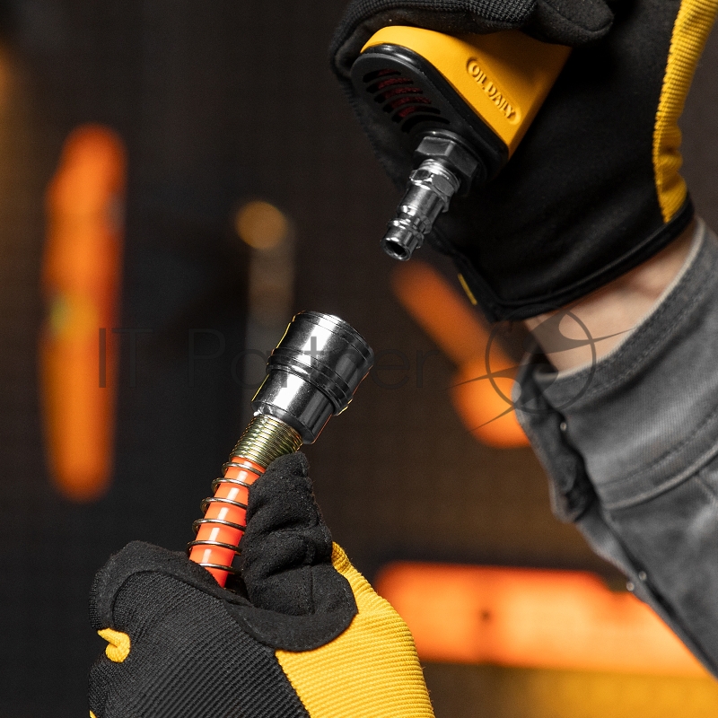 Шланг спиральный воздушный 8х12 мм, 18 бар, с быстросъемными соединениями, 10 м// Stels