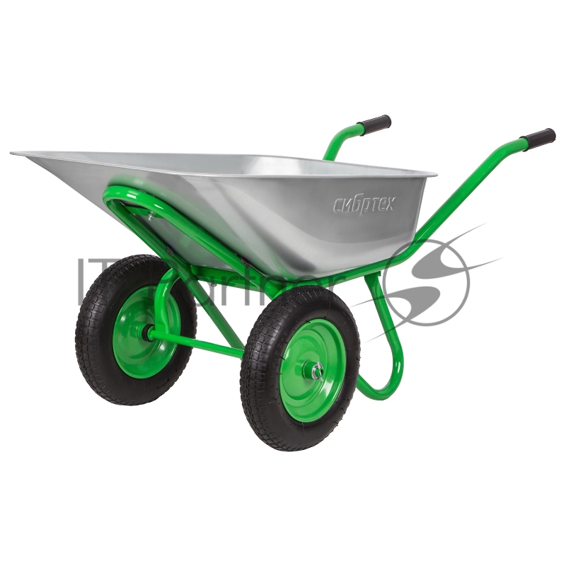 Тачка садово-строительная 2-х колесная, грузоподъемность 230 кг, объем 90 л// Сибртех
