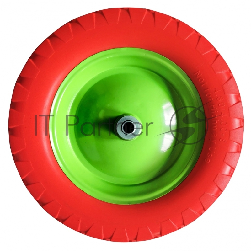 Колесо полиуретановое 4.80/4-8, длина оси 80мм, подшипник 20мм// Сибртех