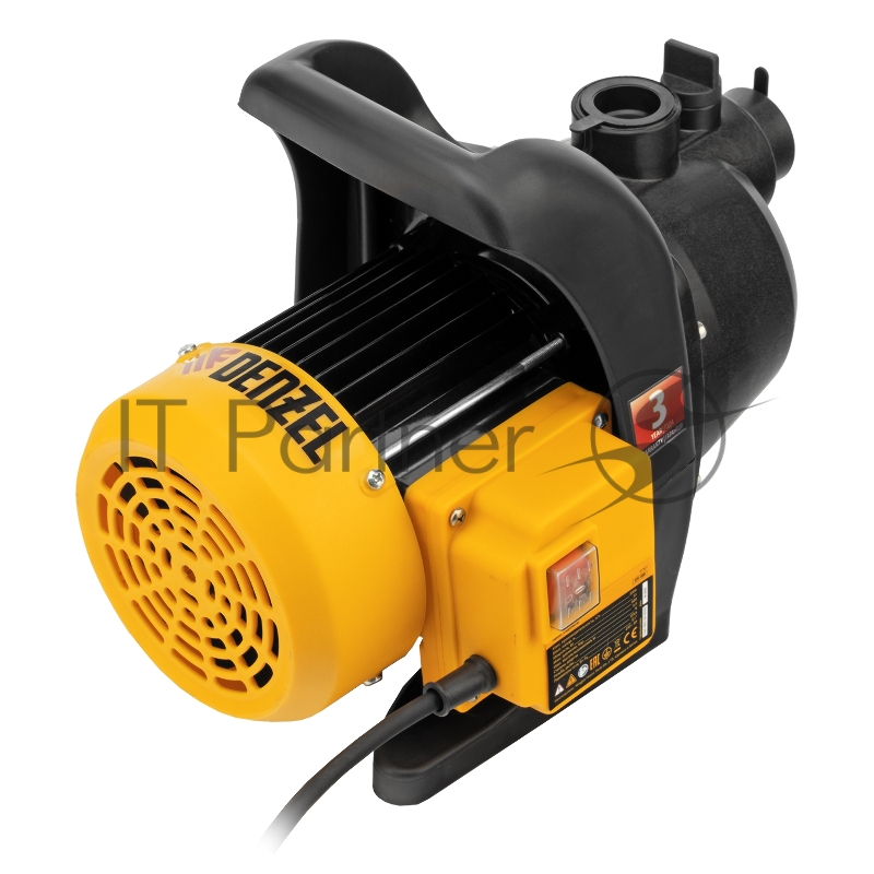 Садовый поверхностный насос GPL600, 600 Вт, 3000 л/ч, подъем 35 м, пластик// Denzel