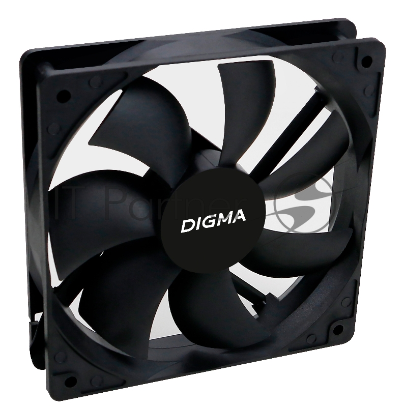 Вентилятор Digma DFAN-120-7 120x120x25mm 3-pin 4-pin (Molex)23dB 73gr Ret