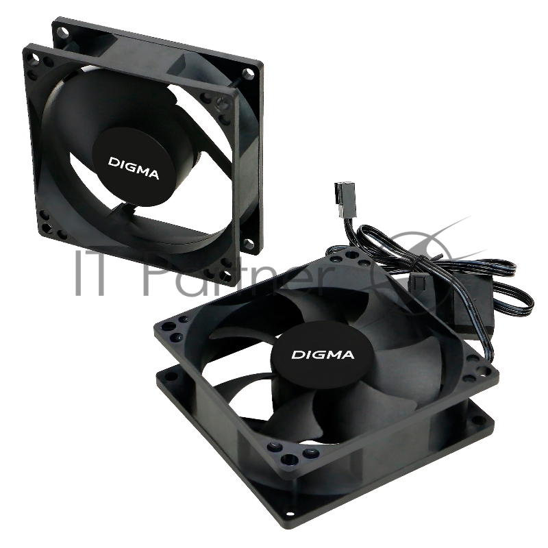 Вентилятор Digma DFAN-80 80x80x25mm 3-pin 4-pin (Molex)23dB 73gr Ret