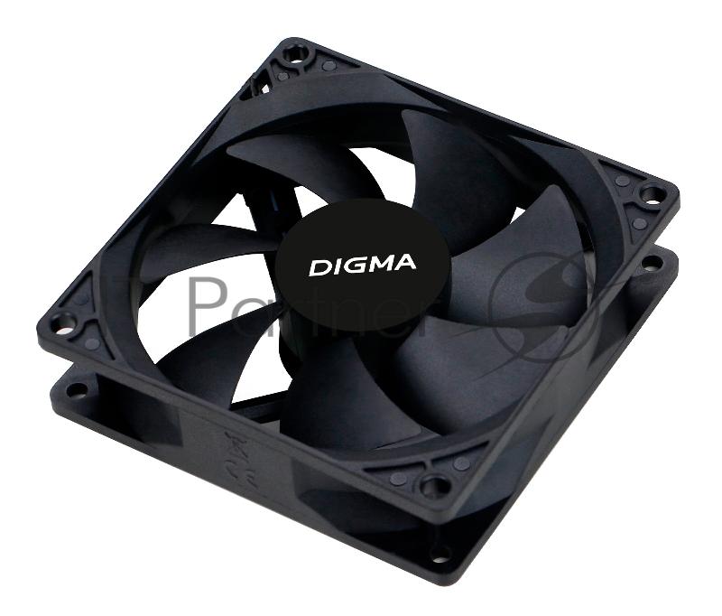 Вентилятор Digma DFAN-90 90x90x25mm 3-pin 4-pin (Molex)23dB 82gr Ret