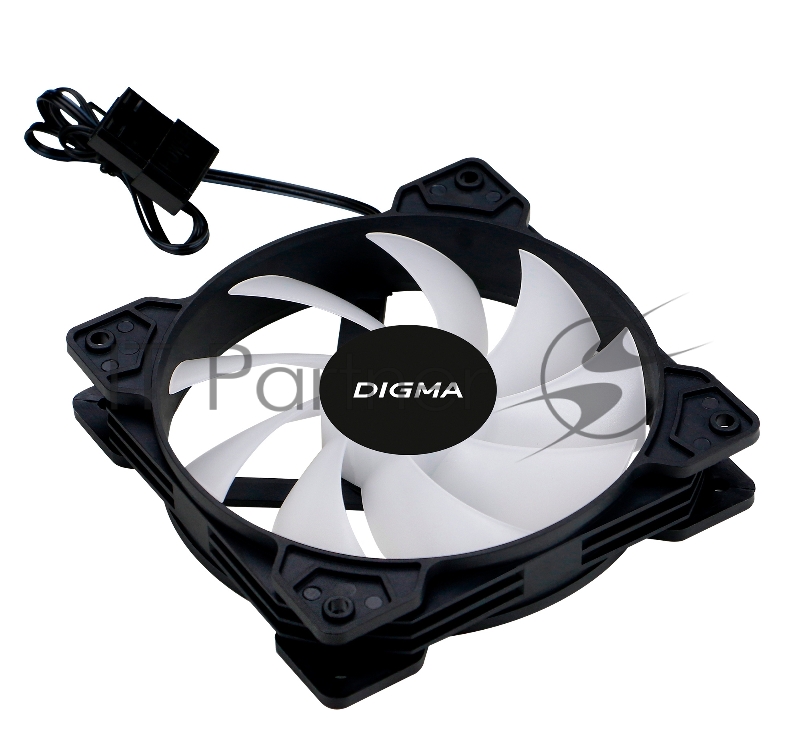 Вентилятор Digma DFAN-FRGB1 120x120x25mm 3-pin 4-pin (Molex)23dB 125gr LED Ret