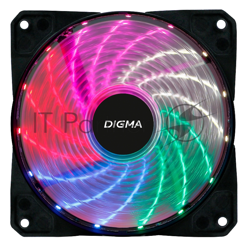 Вентилятор Digma DFAN-FRGB2 120x120x25mm 3-pin 4-pin (Molex)23dB 115gr LED Ret