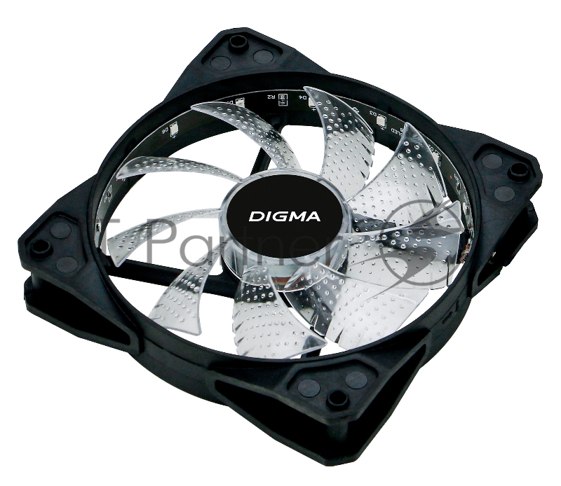Вентилятор Digma DFAN-FRGB2 120x120x25mm 3-pin 4-pin (Molex)23dB 115gr LED Ret