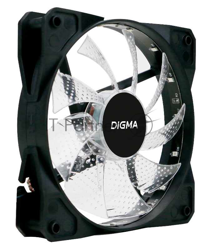Вентилятор Digma DFAN-FRGB2 120x120x25mm 3-pin 4-pin (Molex)23dB 115gr LED Ret