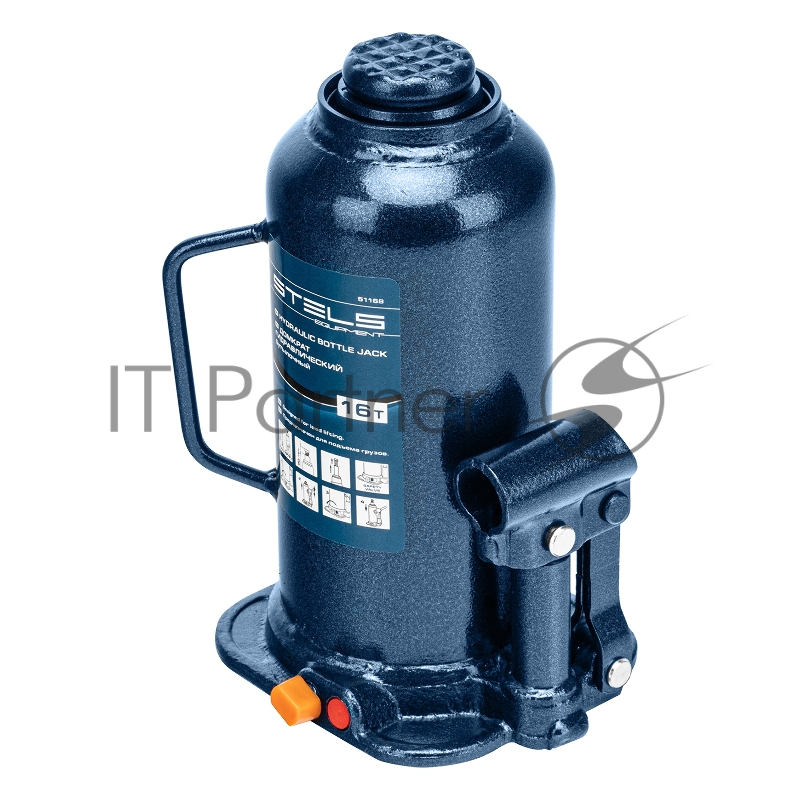 Домкрат гидравлический бутылочный, 16 т, h подъема 227–457 мм// Stels