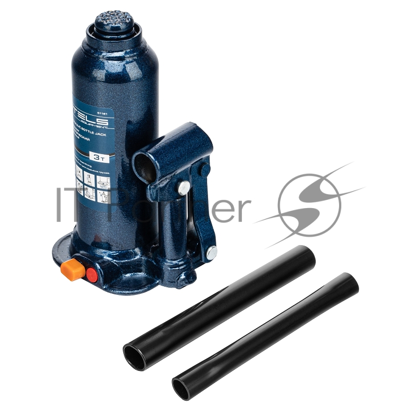 Домкрат гидравлический бутылочный, 3 т, h подъема 188–363 мм// Stels