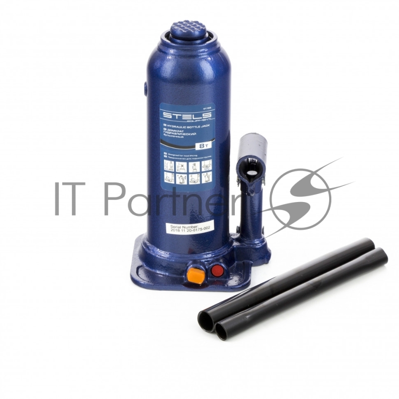 Домкрат гидравлический бутылочный, 8 т, h подъема 222-447 мм// Stels