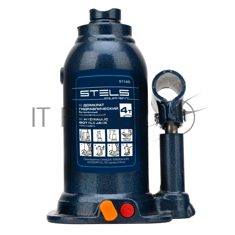 Домкрат гидравлический бутылочный телескопический, 4 т, подъем 170-420 мм// Stels