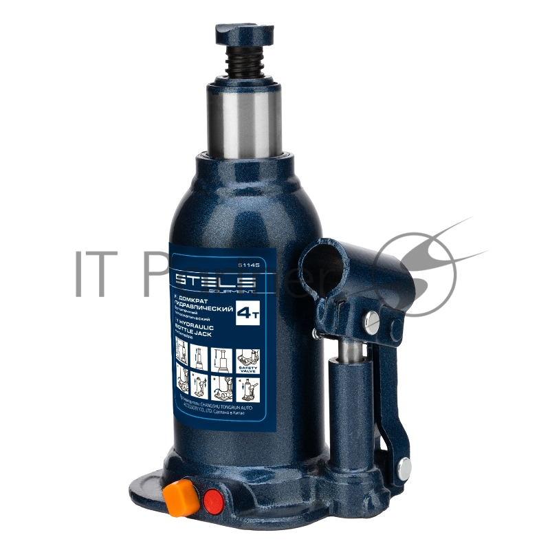 Домкрат гидравлический бутылочный телескопический, 4 т, подъем 170-420 мм// Stels