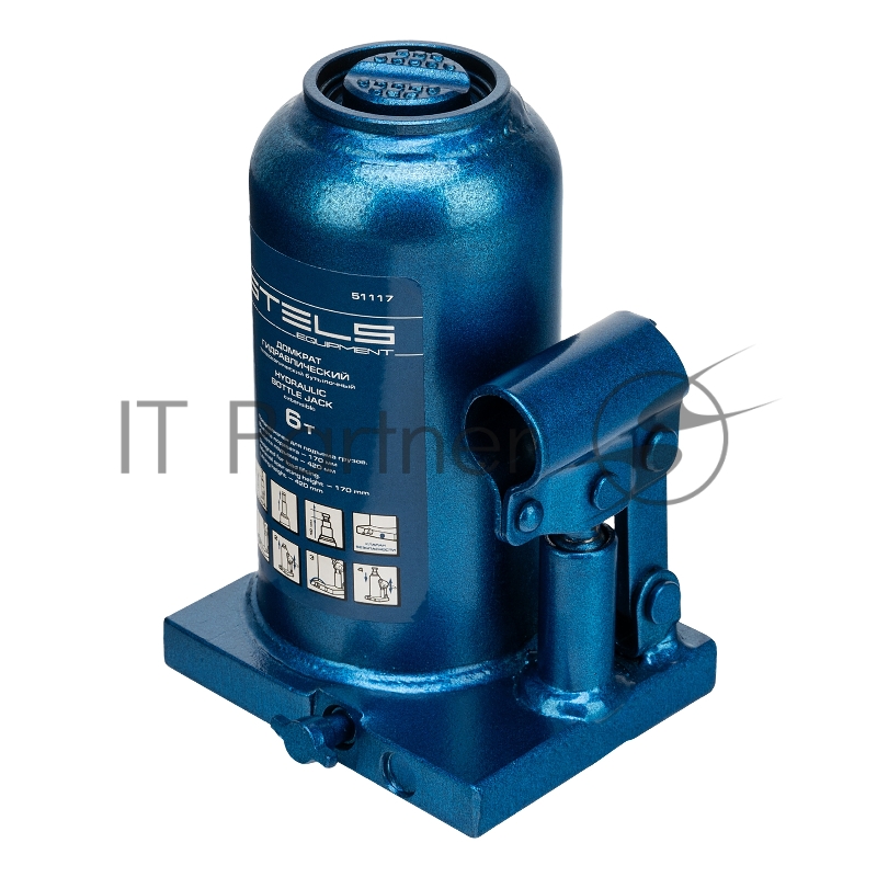 Домкрат гидравлический бутылочный телескопический, 6 т, h подъема 170–420 мм// Stels