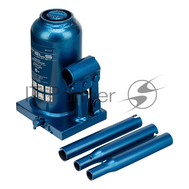 Домкрат гидравлический бутылочный телескопический, 6 т, h подъема 170–420 мм// Stels