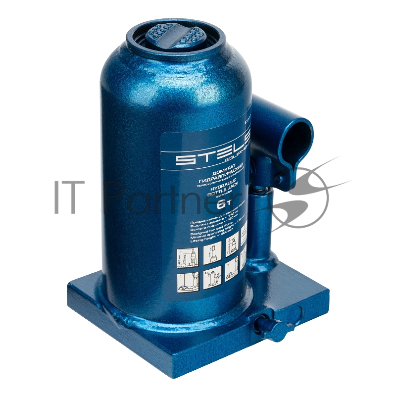 Домкрат гидравлический бутылочный телескопический, 6 т, h подъема 170–420 мм// Stels