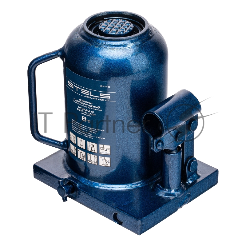 Домкрат гидравлический бутылочный телескопический, 8 т, h подъема 170–430 мм// Stels