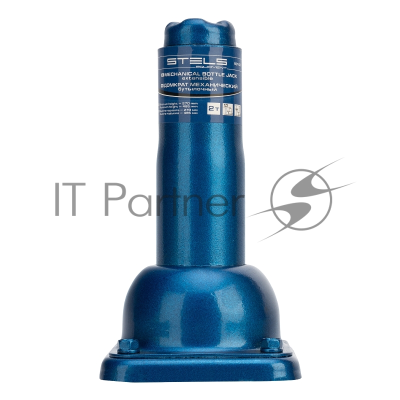Домкрат механический бутылочный, 2 т, h подъема 270–485 мм, 2 части (домкрат, ручка)// Stels