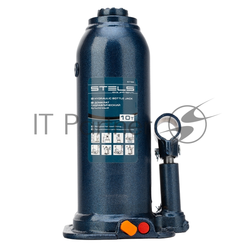 Домкрат гидравлический бутылочный, 10 т, h подъема 222-447 мм// Stels