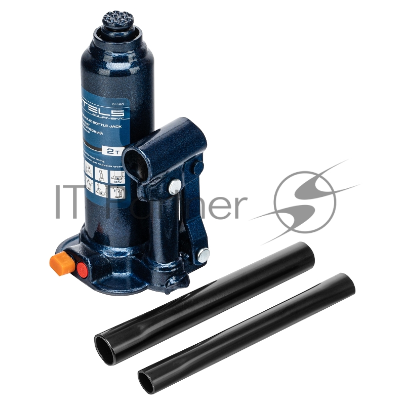 Домкрат гидравлический бутылочный, 2 т, h подъема 178-338 мм// Stels