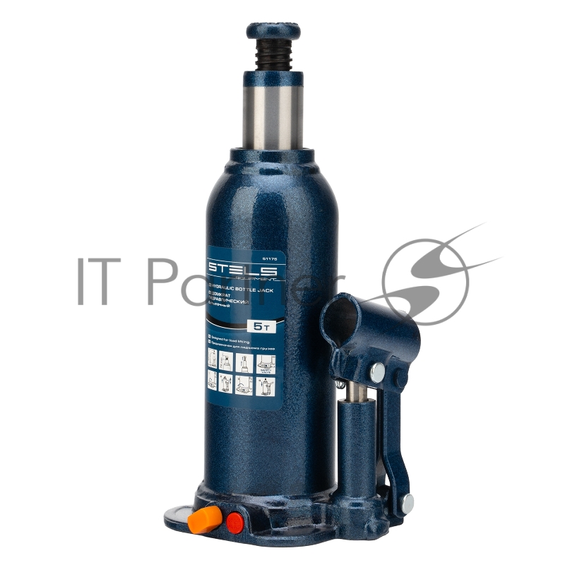 Домкрат гидравлический бутылочный, 5 т, h подъема 207-404 мм, в пласт. кейсе// Stels