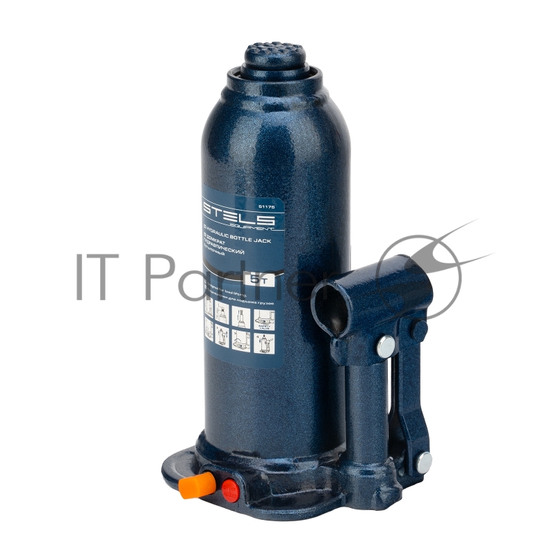 Домкрат гидравлический бутылочный, 5 т, h подъема 207-404 мм, в пласт. кейсе// Stels