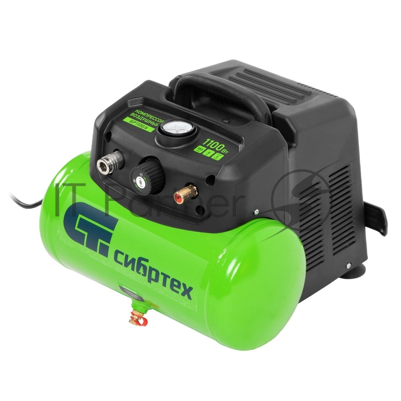 Компрессор воздушный безмаслянный BL 1100/6 1100Вт, ресивер 6 литров, 180 л/мин// Сибртех