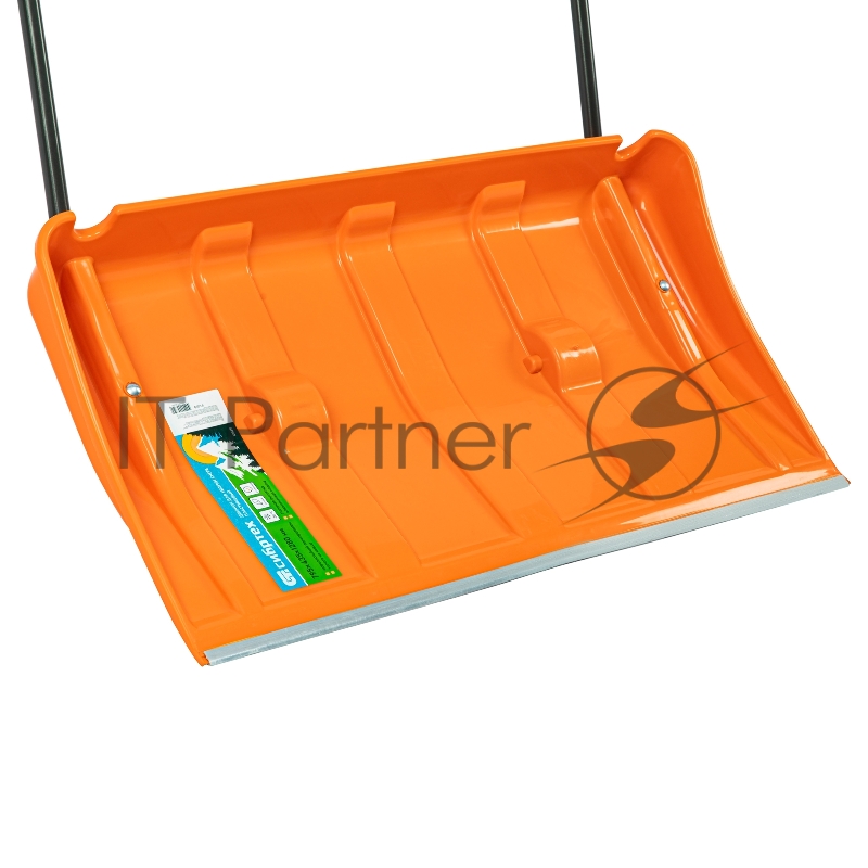 Движок для уборки снега пластиковый, 795х435х1280 мм, стальная рукоятка, усиленный// Сибртех