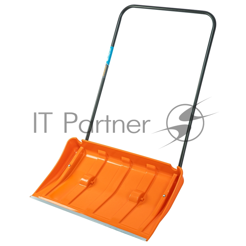 Движок для уборки снега пластиковый, 795х435х1280 мм, стальная рукоятка, усиленный// Сибртех