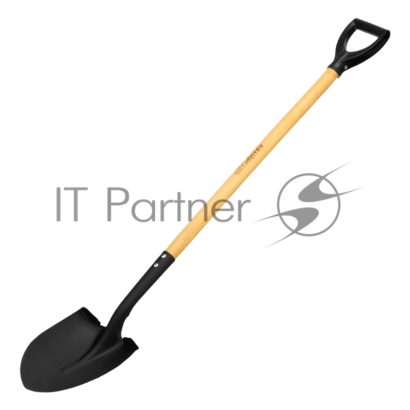 Лопата для сыпучих грузов, 215х285х1325 мм, деревянный черенок с пропиткой, Россия// Сибртех