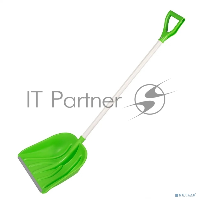 Лопата для уборки снега пластиковая PROFI, 415х445х1500 мм, алюминиевый черенок, Россия// Сибртех