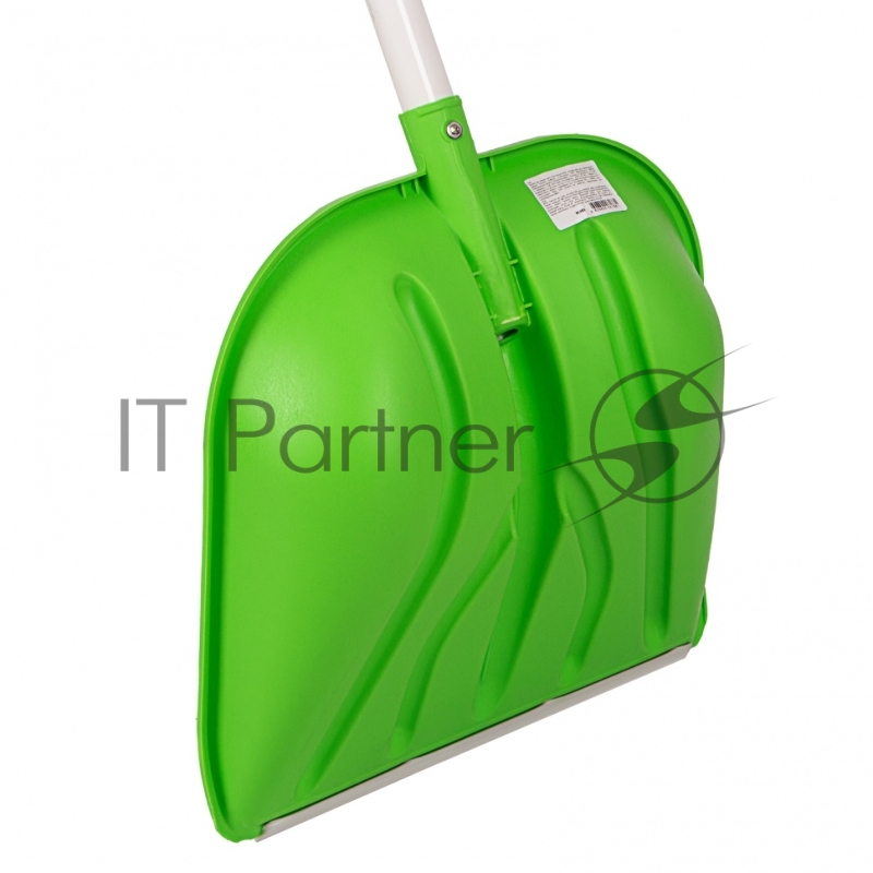 Лопата для уборки снега пластиковая PROFI, 415х445х1500 мм, алюминиевый черенок, Россия// Сибртех