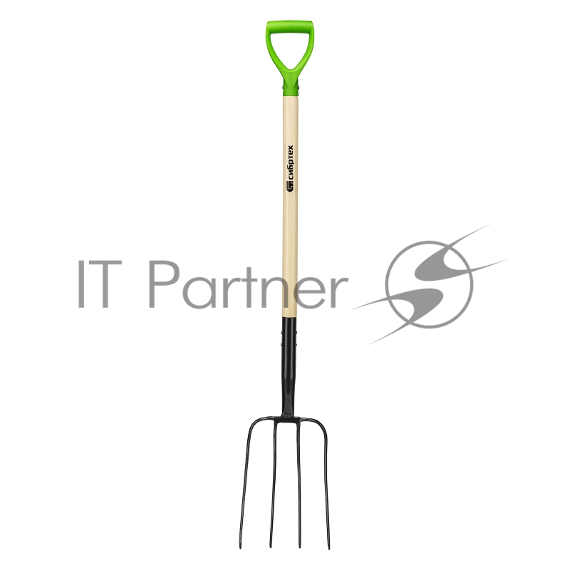 Вилы 4-рогие, сенные, кованые, 210х340х1260 мм, деревянный лакированный черенок// Сибртех