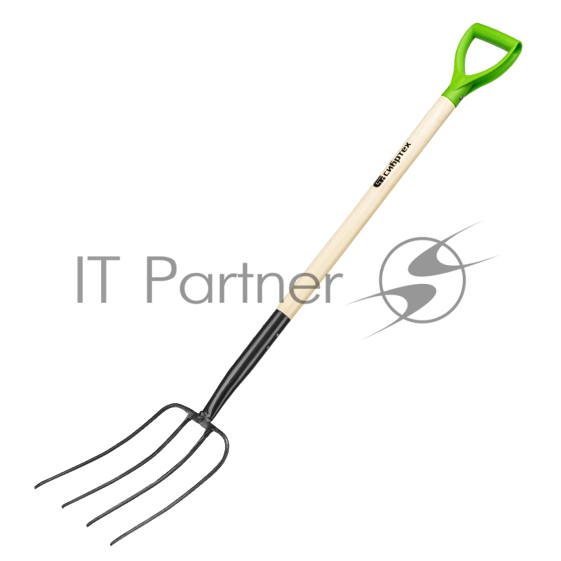 Вилы 4-рогие, сенные, кованые, 210х340х1260 мм, деревянный лакированный черенок// Сибртех