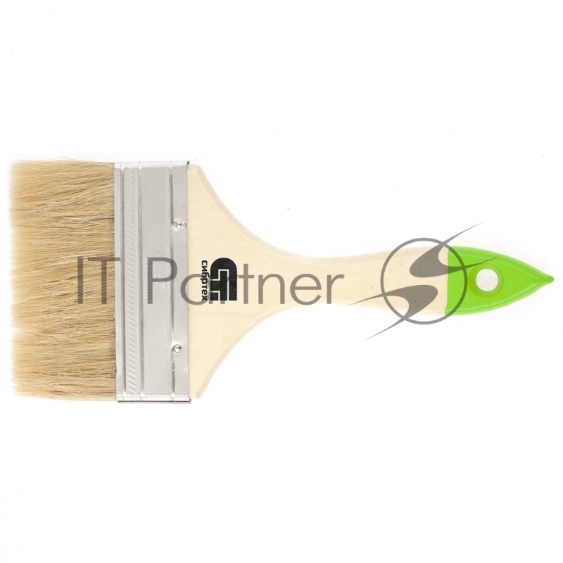 Кисть плоская 100 мм, натуральная щетина, деревянная ручка// Сибртех
