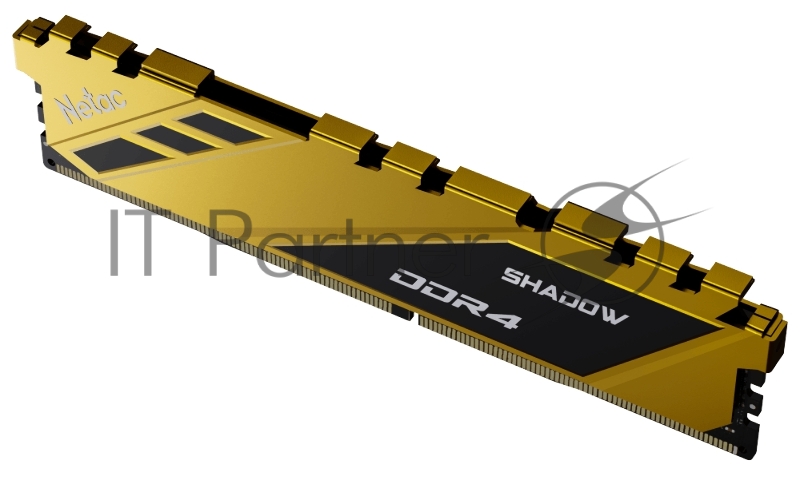 Модуль памяти DDR 4 DIMM 8Gb PC25600, 3200Mhz, Netac Shadow NTSDD4P32SP-08Y C16 Yellow, с радиатором