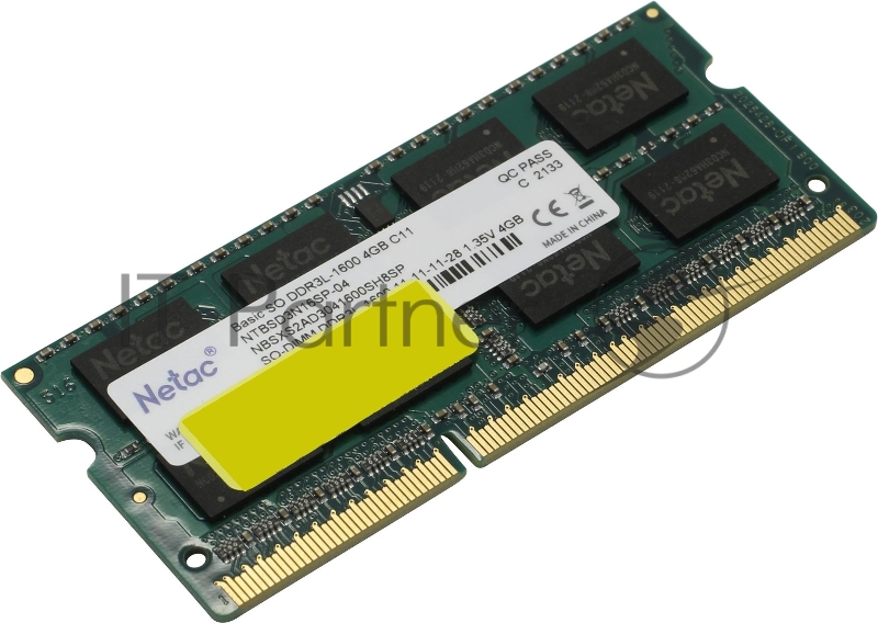 Оперативная память 4Gb DDR-III 1600MHz Netac SO-DIMM (NTBSD3N16SP-04)